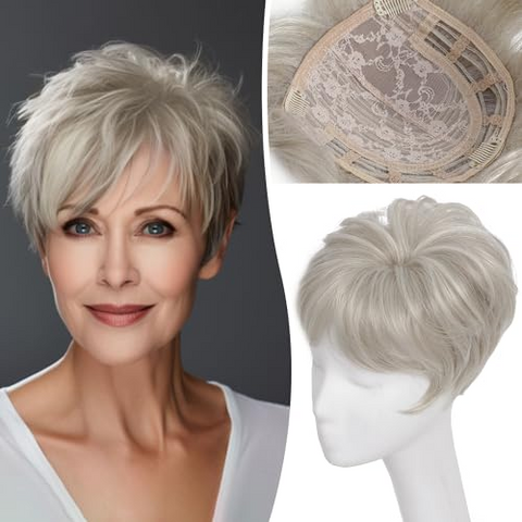 【BUY 2 GET 1 FREE 】Cover Thinning Crown with Short Pixie Cut Style Hair Toppers for Women