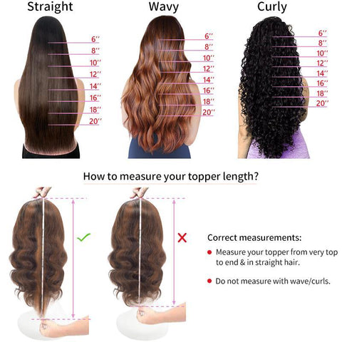 New listing Natural Bob Curly Silk Top Base Hair Topper Easily blended with your own hair