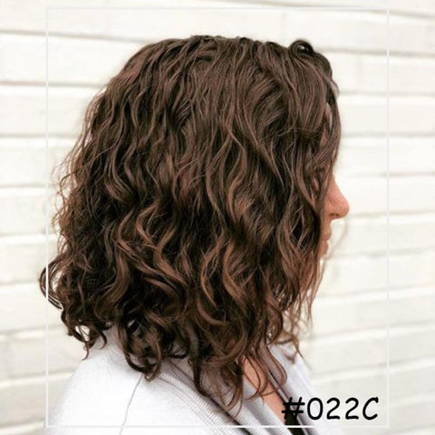 New listing Natural Bob Curly Silk Top Base Hair Topper Easily blended with your own hair