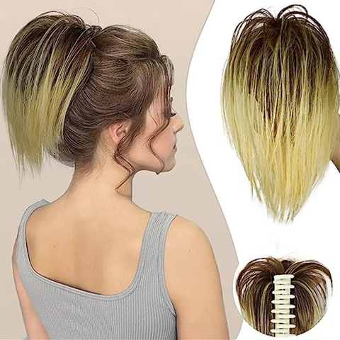 【BUY 2 GET 1 FREE 】Messy ponytail clip extends hair--High temperature wire
