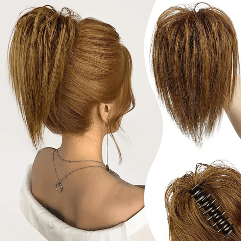 【BUY 2 GET 1 FREE 】Messy ponytail clip extends hair--High temperature wire