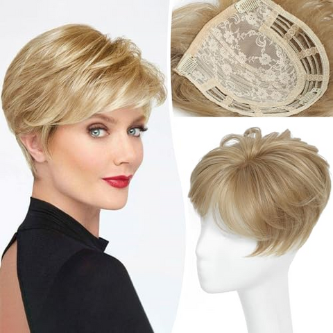 【BUY 2 GET 1 FREE 】Cover Thinning Crown with Short Pixie Cut Style Hair Toppers for Women