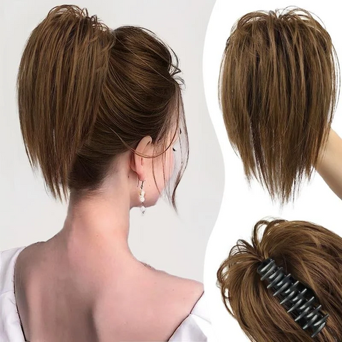 【BUY 2 GET 1 FREE 】Messy ponytail clip extends hair--High temperature wire