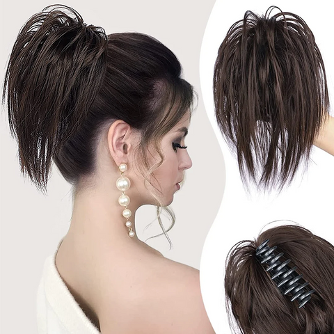 【BUY 2 GET 1 FREE 】Messy ponytail clip extends hair--High temperature wire
