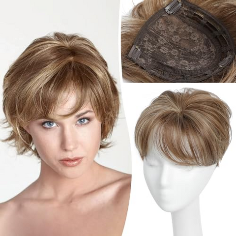 【BUY 2 GET 1 FREE 】Cover Thinning Crown with Short Pixie Cut Style Hair Toppers for Women