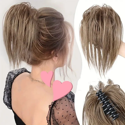 【BUY 2 GET 1 FREE 】Messy ponytail clip extends hair--High temperature wire