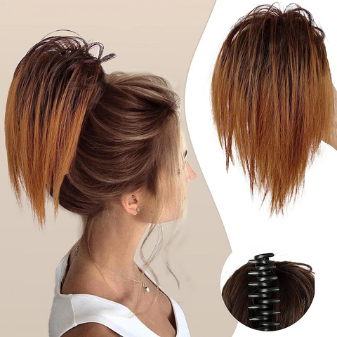 【BUY 2 GET 1 FREE 】Messy ponytail clip extends hair--High temperature wire