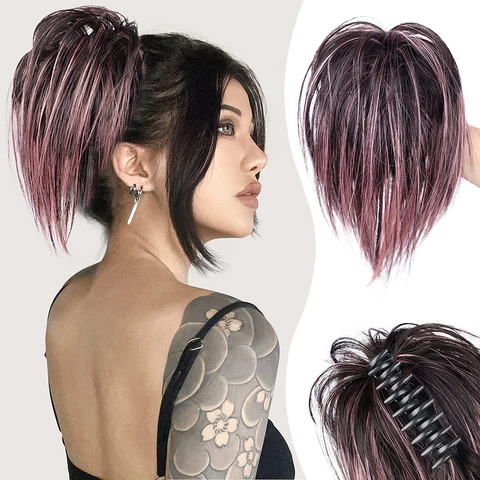 【BUY 2 GET 1 FREE 】Messy ponytail clip extends hair--High temperature wire