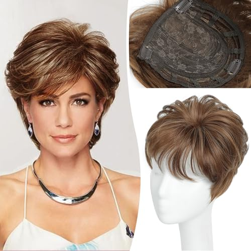 【BUY 2 GET 1 FREE 】Cover Thinning Crown with Short Pixie Cut Style Hair Toppers for Women