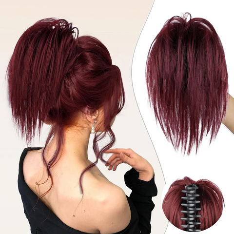 【BUY 2 GET 1 FREE 】Messy ponytail clip extends hair--High temperature wire