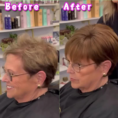 【BUY 2 GET 1 FREE 】4"-6" Short hair topper to add volume, cover regrowth or thin hair patches