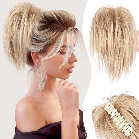 【BUY 2 GET 1 FREE 】Messy ponytail clip extends hair--High temperature wire