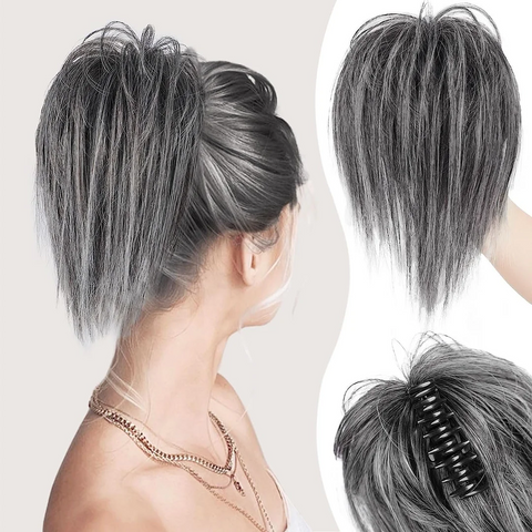 【BUY 2 GET 1 FREE 】Messy ponytail clip extends hair--High temperature wire