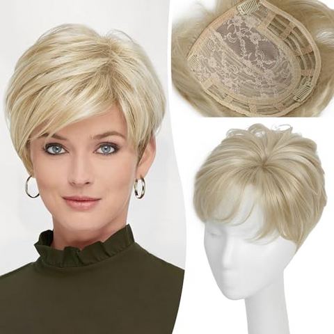 【BUY 2 GET 1 FREE 】Cover Thinning Crown with Short Pixie Cut Style Hair Toppers for Women