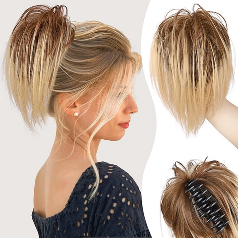 【BUY 2 GET 1 FREE 】Messy ponytail clip extends hair--High temperature wire